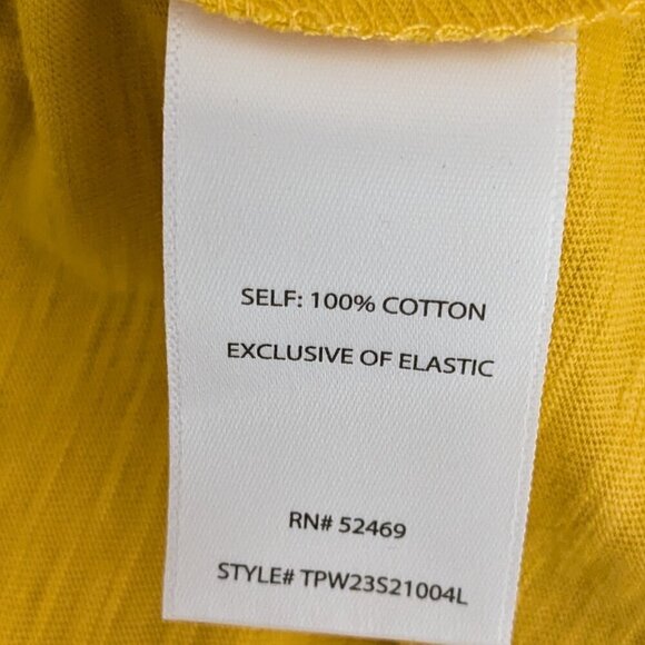 THE PIONEER WOMAN, NWT Yellow Tiered Puff Sleeve Knit Peasant Boho Top; Size M - Picture 6 of 6